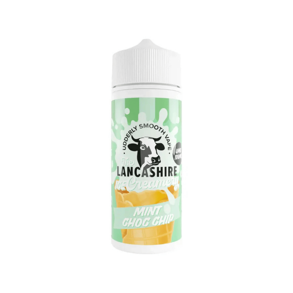 The Lancashire Creamery 100ml Shortfill E - Liquid Mint Choc Chip - EUK