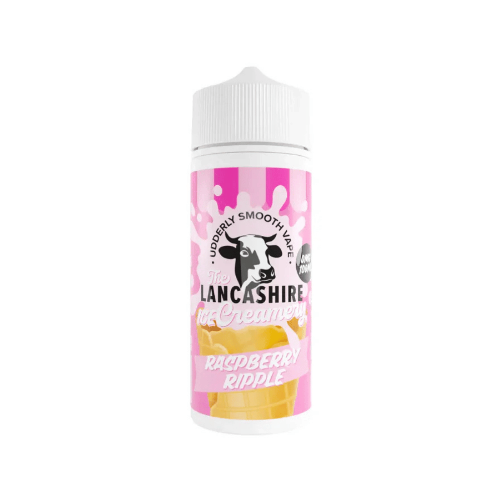 The Lancashire Creamery 100ml Shortfill E - Liquid Raspberry Ripple - EUK