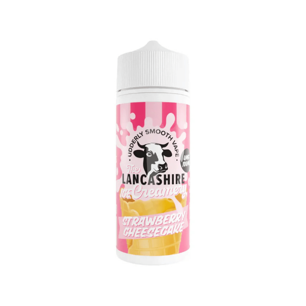 The Lancashire Creamery 100ml Shortfill E - Liquid Strawberry Cheesecake - EUK