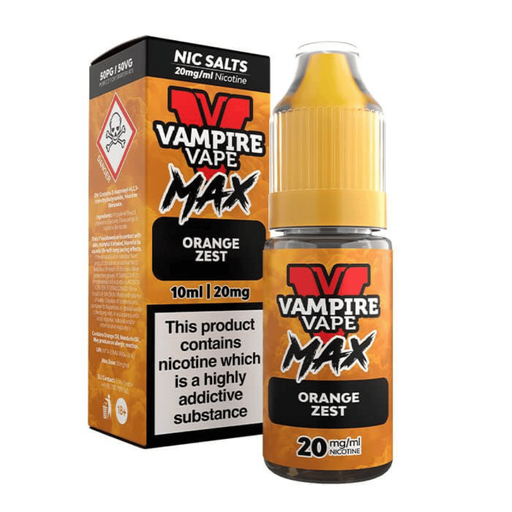 Vampire Vape Max Orange Zest Nic Salt E - Liquid 10ml - EUK