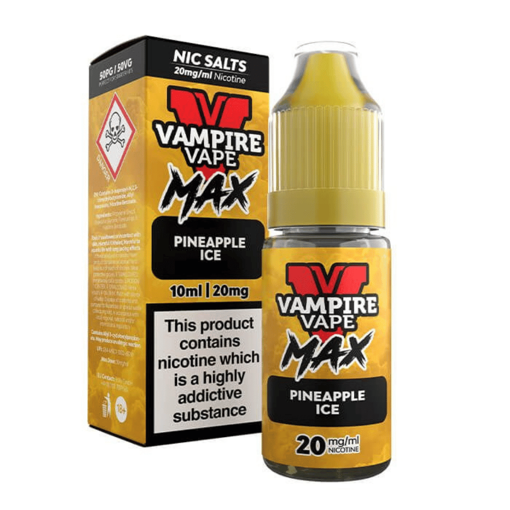 Vampire Vape Max Pineapple Ice Nic Salt E - Liquid 10ml - EUK