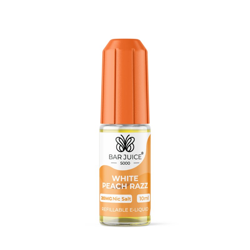 White Peach Razz Nic Salt E-Liquid by Bar Juice 5000 - EUK