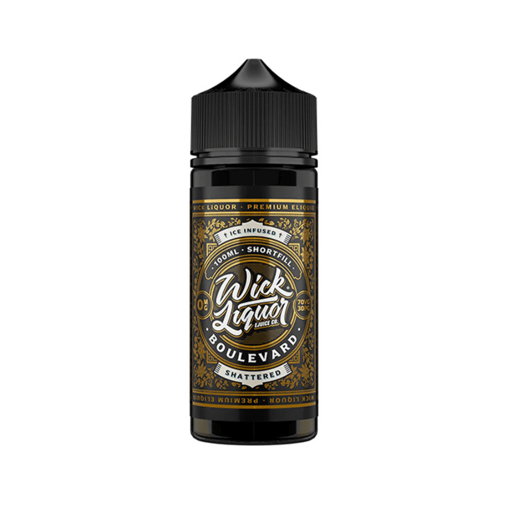 Wick Liquor 100ml E - Liquid Shortfill Boulevard Shattered - EUK