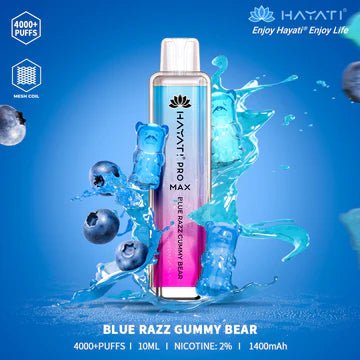 HAYATI Pro Max (4000 Puff) Blue Razz Gummy Bear - EUK