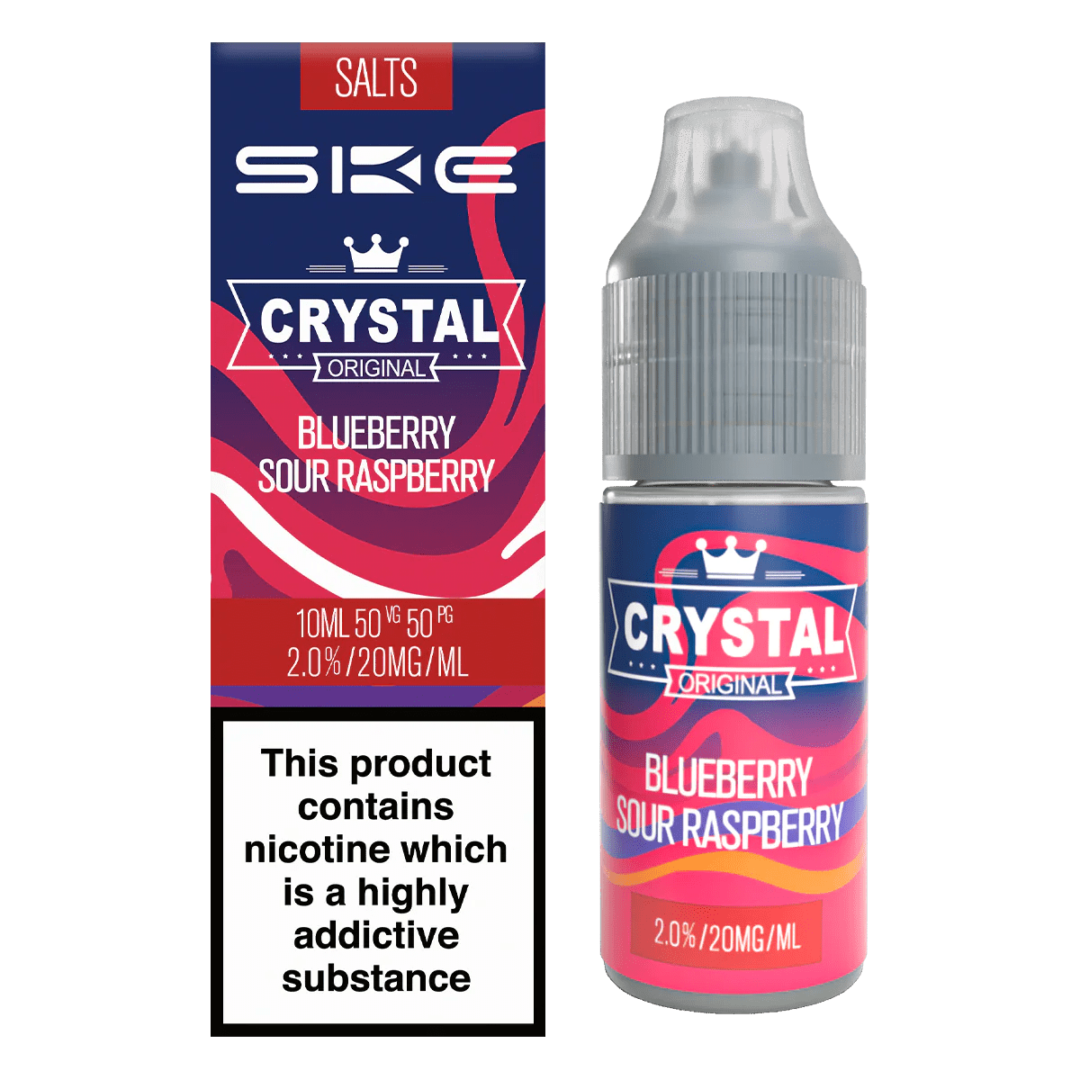 SKE Crystal Nic Salt Blueberry Sour Raspberry (20mg) - EUK