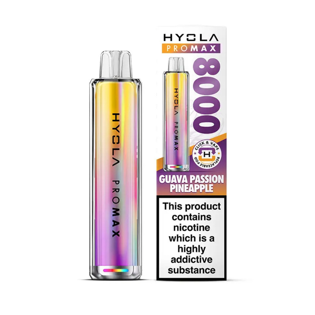 Hyola Pro Max 8000 Prefilled Pod Kit Guava Passion Pineapple
