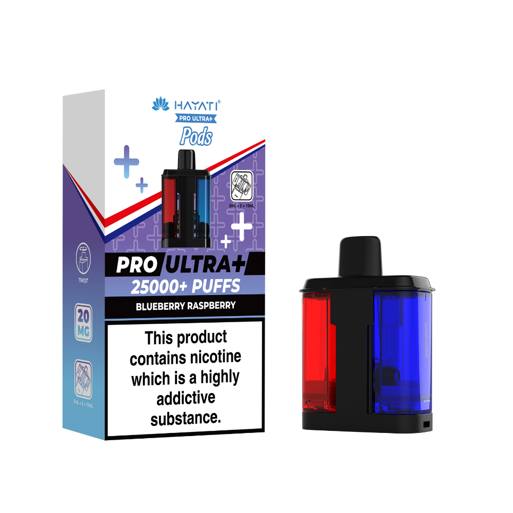 Hayati Pro Ultra Plus 25k Prefilled Pods Blueberry Raspberry