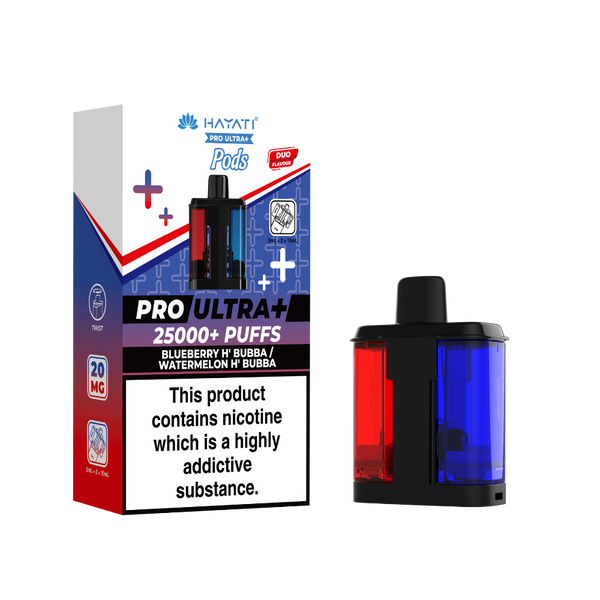 Hayati Pro Ultra Plus 25k Prefilled Pods Blueberry H'Bubba/Watermelon H'Bubba
