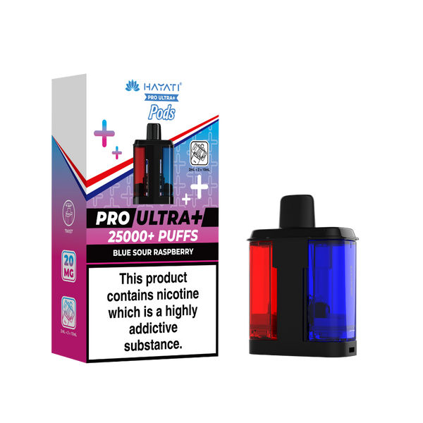 Hayati Pro Ultra Plus 25k Prefilled Pods Blue Sour Raspberry