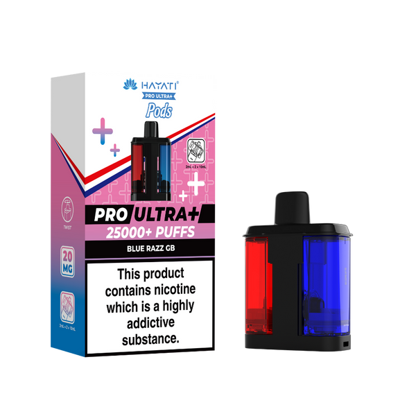 Hayati Pro Ultra Plus 25k Prefilled Pods Blue Razz GB