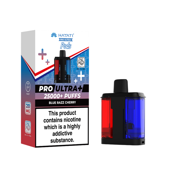 Hayati Pro Ultra Plus 25k Prefilled Pod Blue Razz Cherry