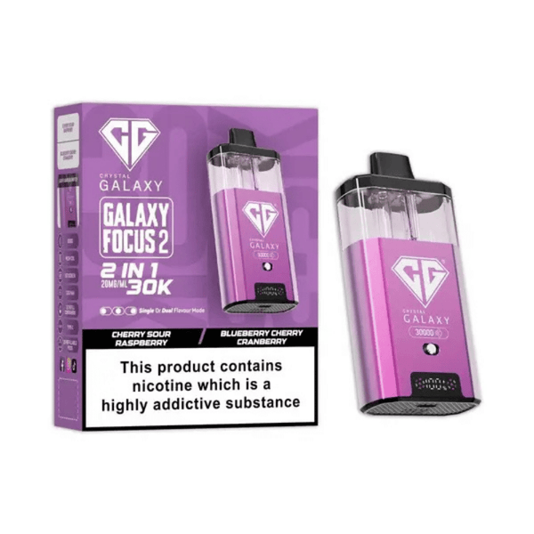Crystal Galaxy 30K Focus 2 Prefilled Pod Kit Cherry Sour Raspberry/Blueberry Cherry Cranberry