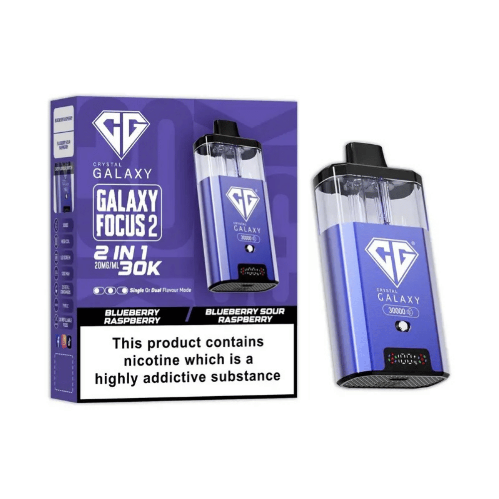 Crystal Galaxy 30K Focus 2 Prefilled Pod Kit Blueberry Raspberry/Blueberry Sour Raspberry
