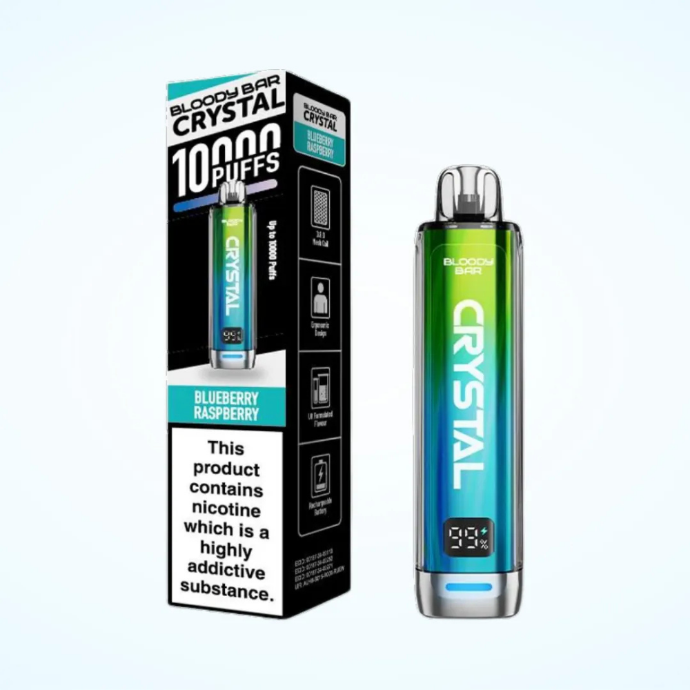 Bloody Bar Crystal 10K Prefilled Pod Kit Blueberry Raspberry