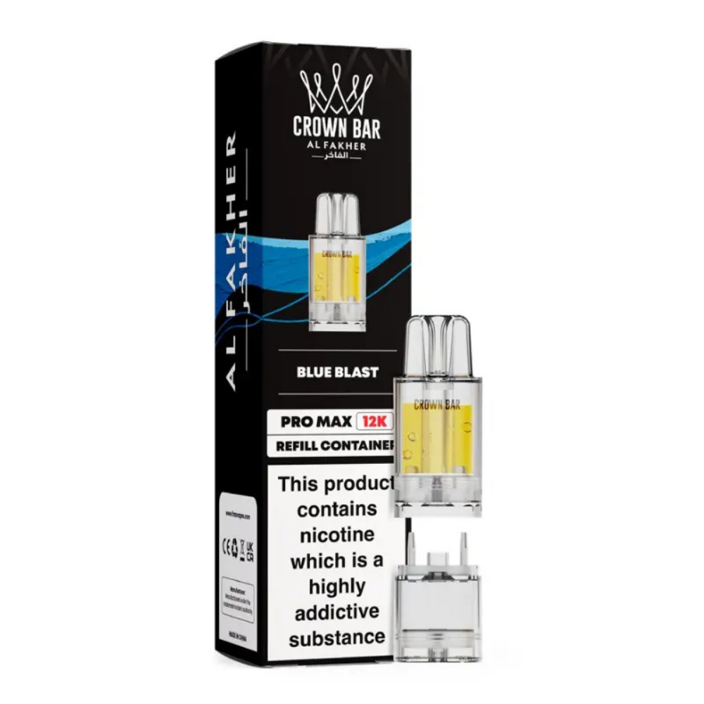 Al Fakher Crown Bar Pro Max 12K Prefilled Pod Blue Blast