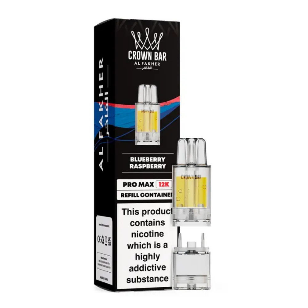 Al Fakher Crown Bar Pro Max 12K Prefilled Pod Blueberry Raspberry