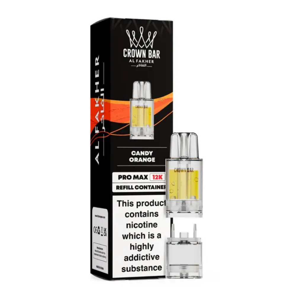 Al Fakher Crown Bar Pro Max 12K Prefilled Pod Candy Orange