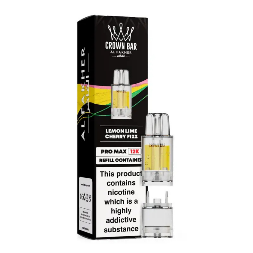 Al Fakher Crown Bar Pro Max 12K Prefilled Pod Lemon Lime Cherry Fizz