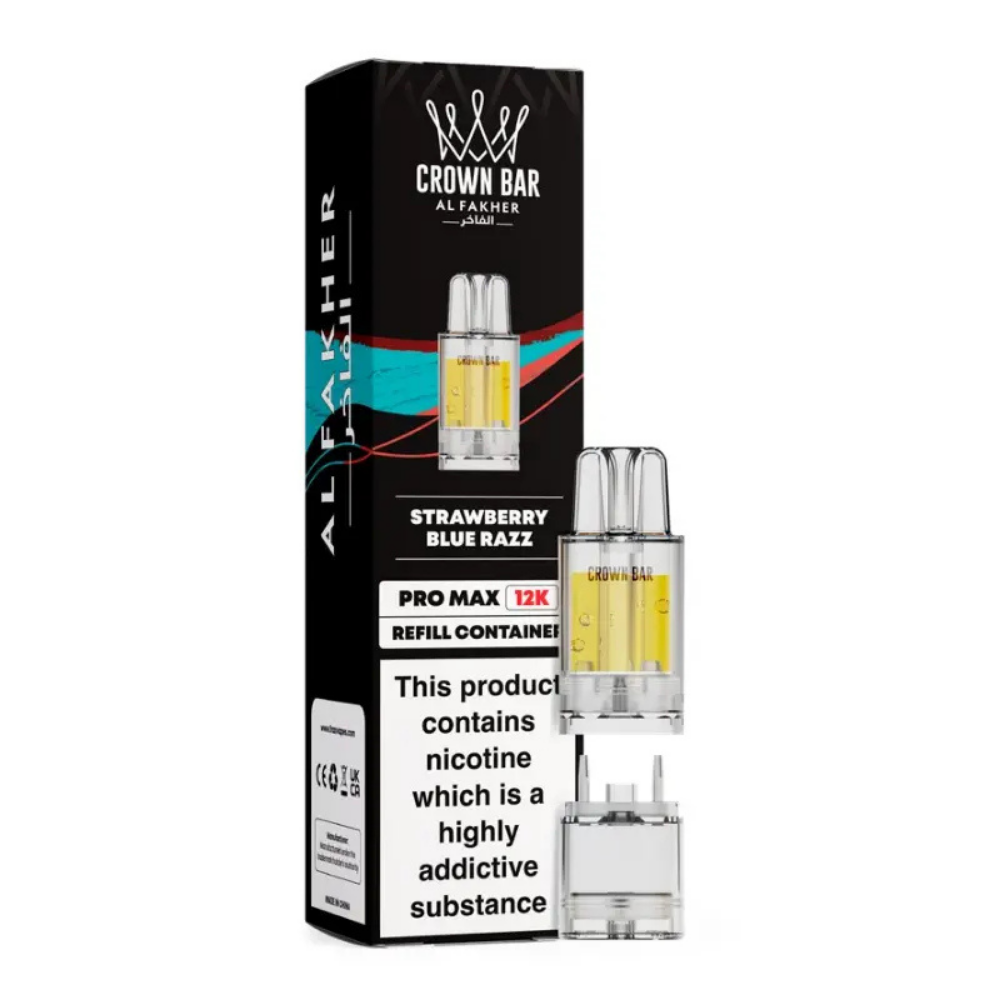 Al Fakher Crown Bar Pro Max 12K Prefilled Pod Strawberry Blue Razz