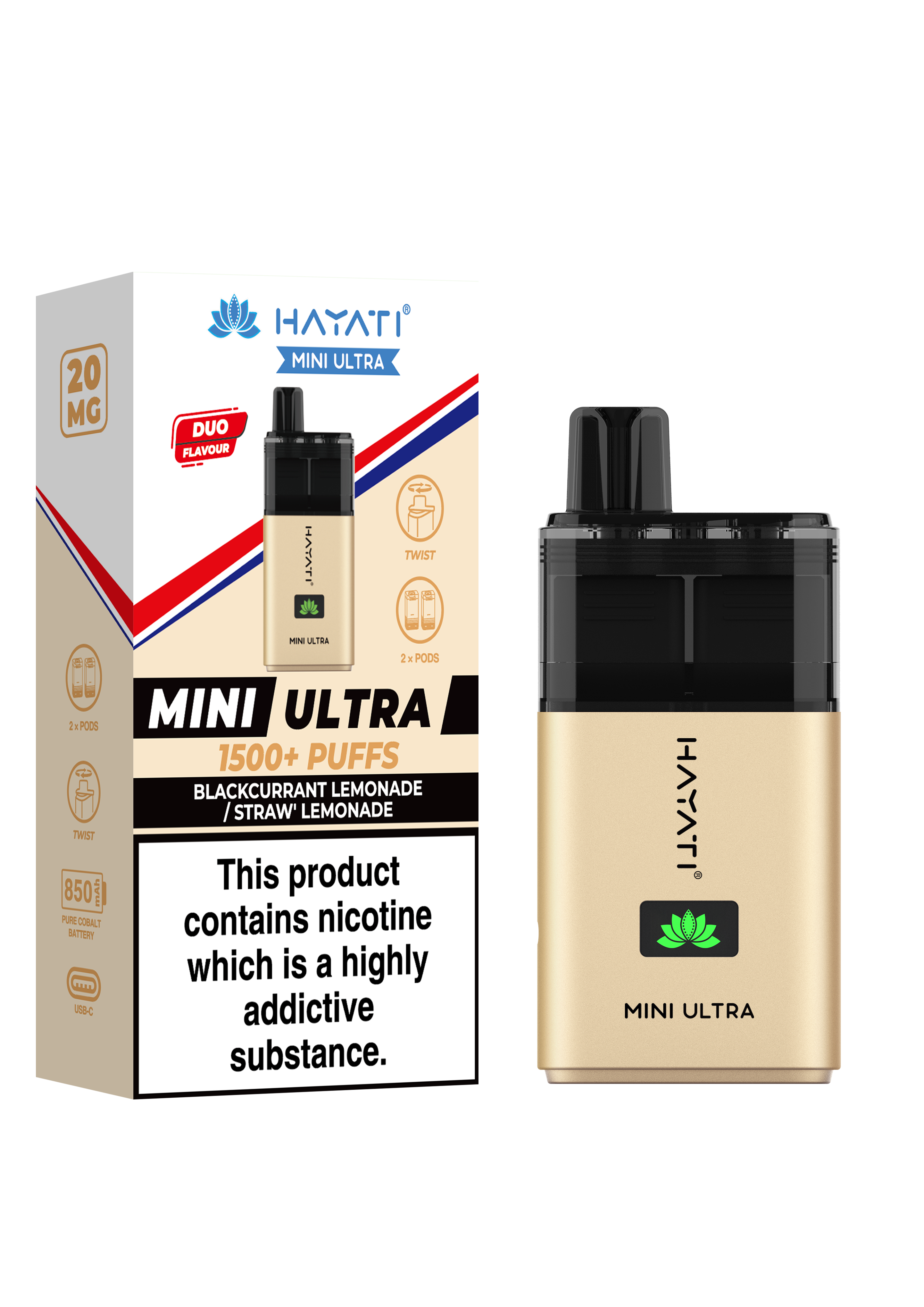 Hayati Pro Mini Ultra 1500 Puffs Disposable Vape