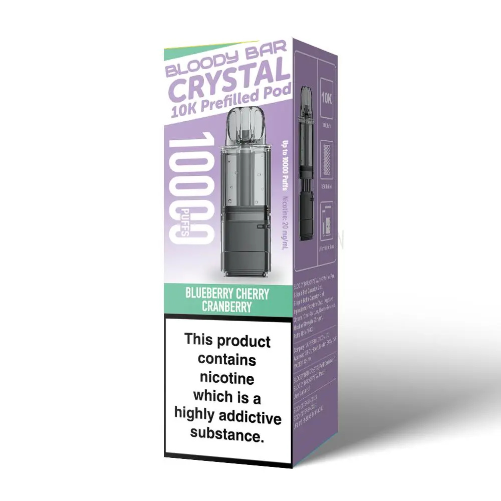 Bloody Bar Crystal 10K Prefilled Pod Blueberry Cherry Cranberry