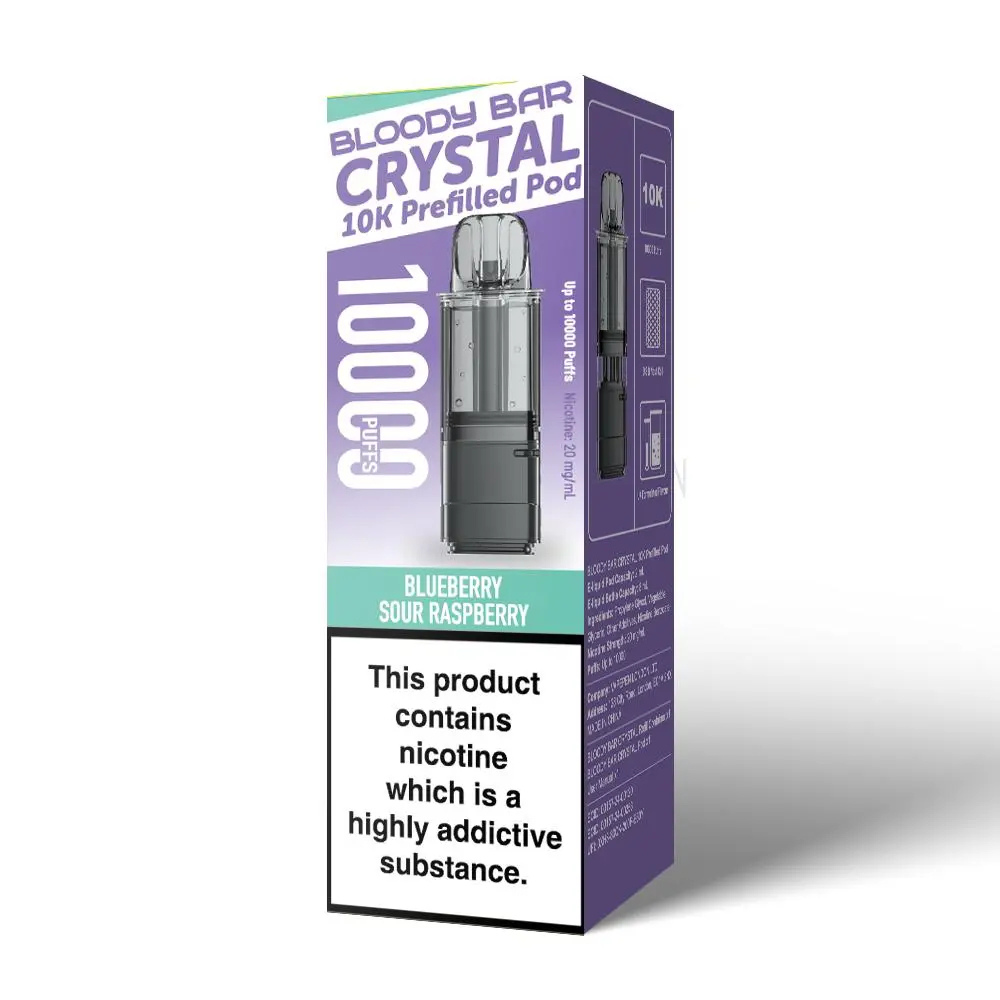 Bloody Bar Crystal 10K Prefilled Pod Blueberry Sour Raspberry