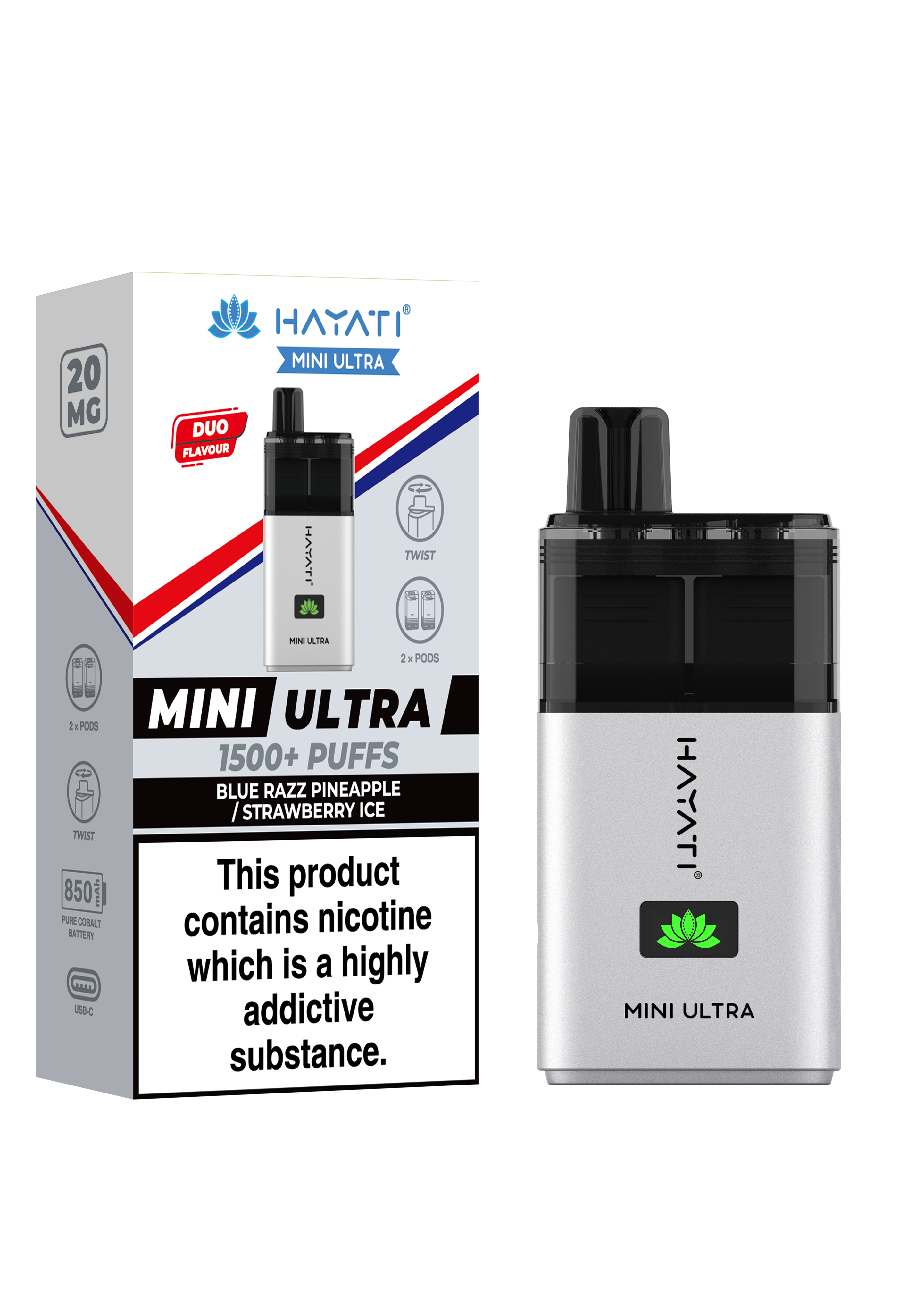 Hayati Pro Mini Ultra 1500 Puffs Disposable Vape