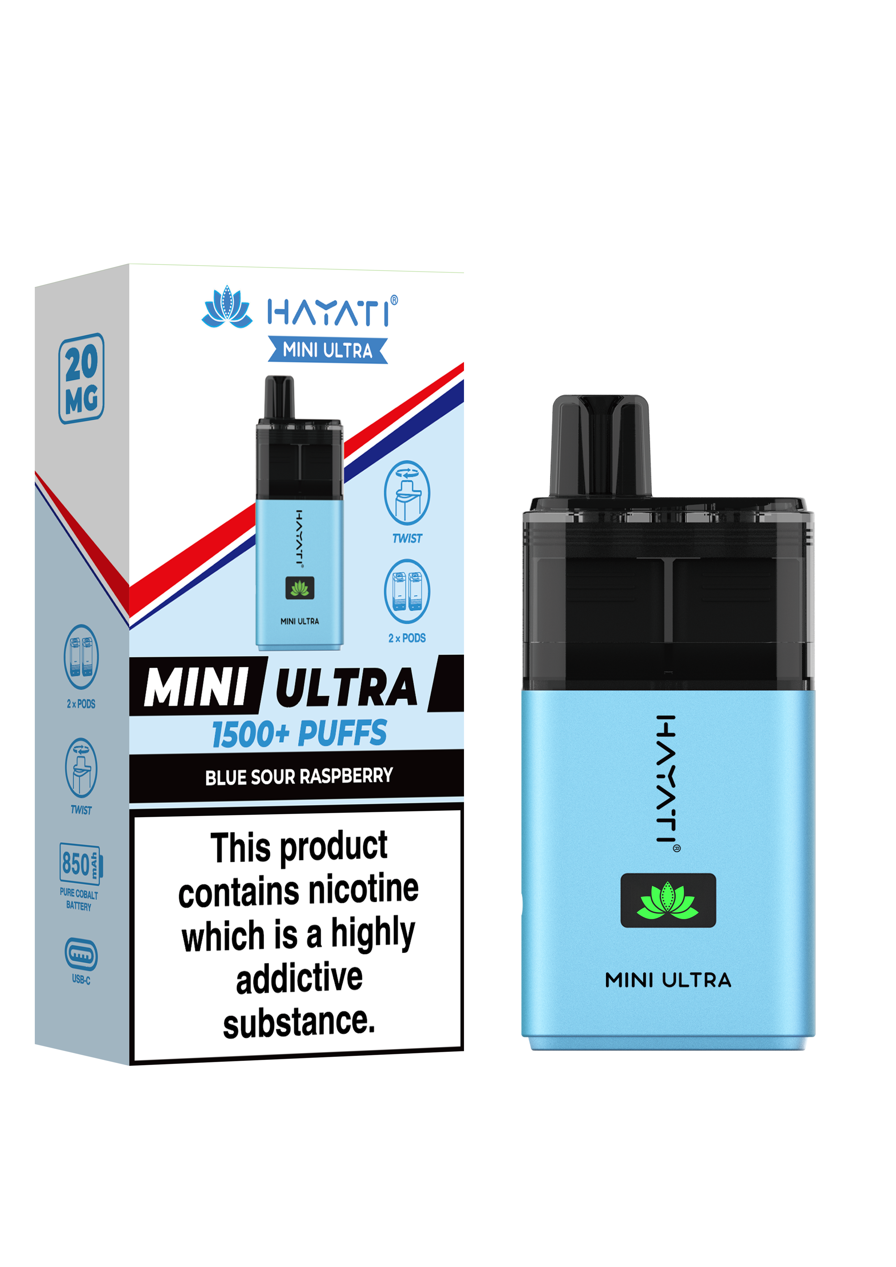 Hayati Pro Mini Ultra 1500 Puffs Disposable Vape