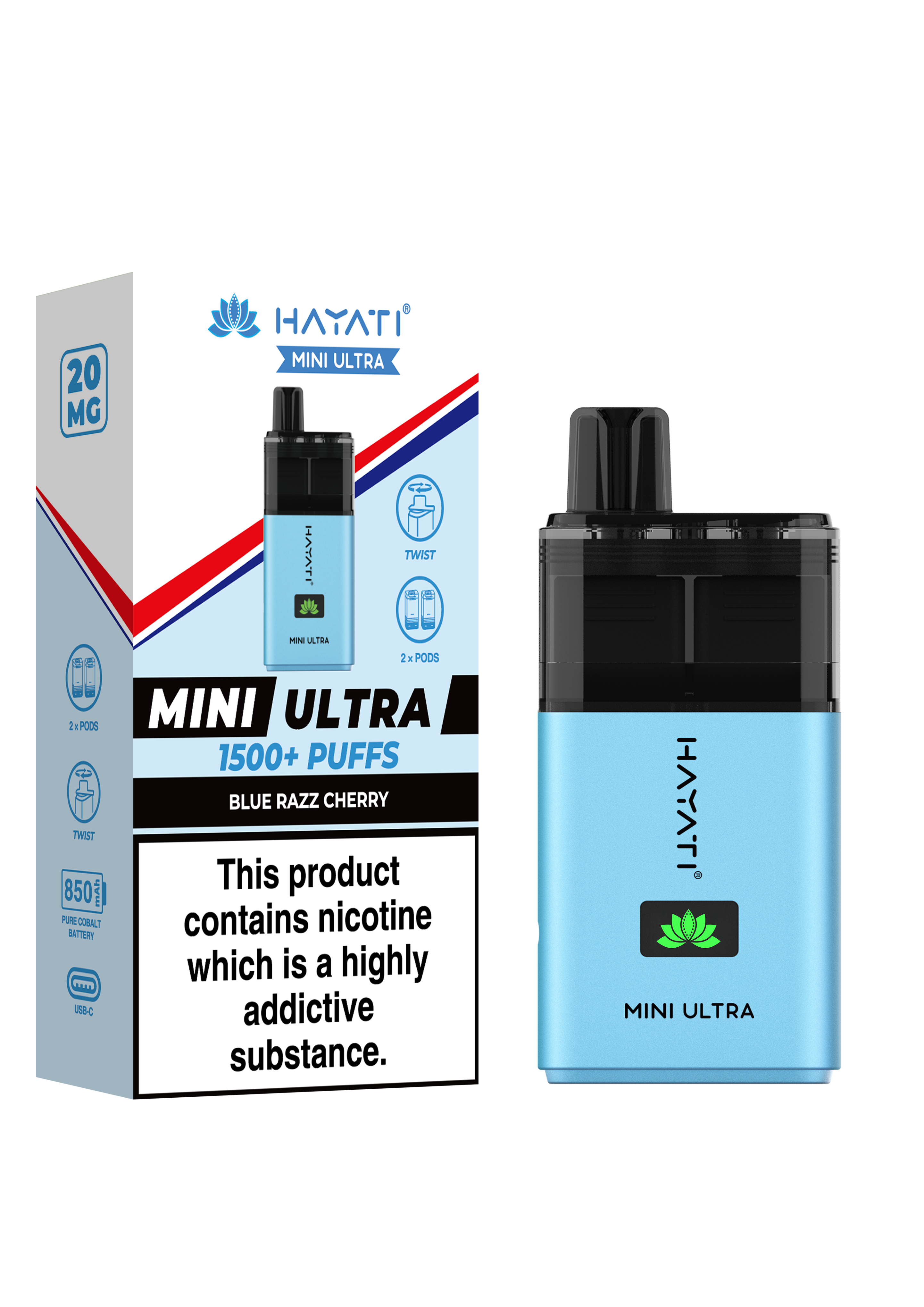 Hayati Pro Mini Ultra 1500 Puffs Disposable Vape