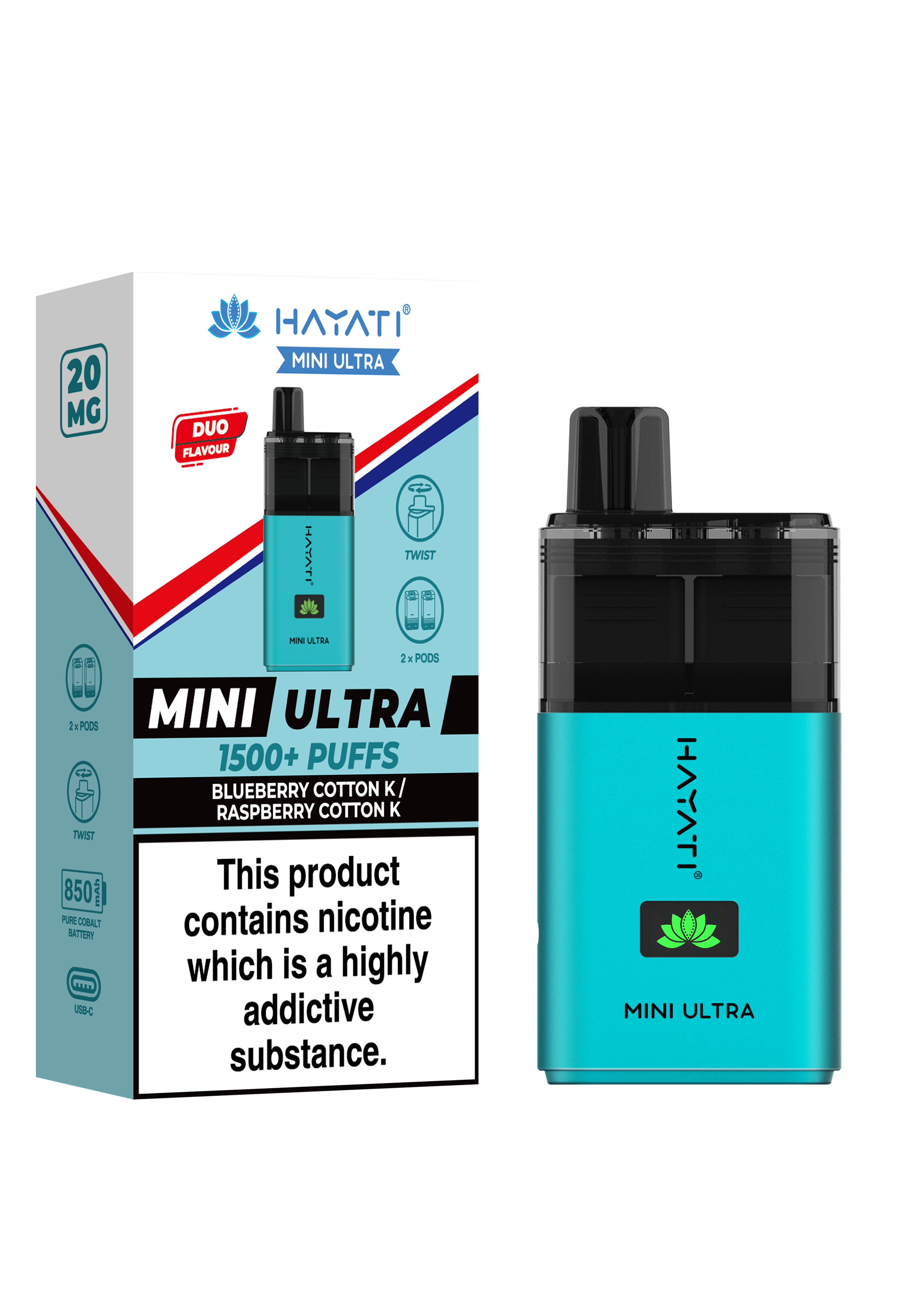 Hayati Pro Mini Ultra 1500 Puffs Disposable Vape