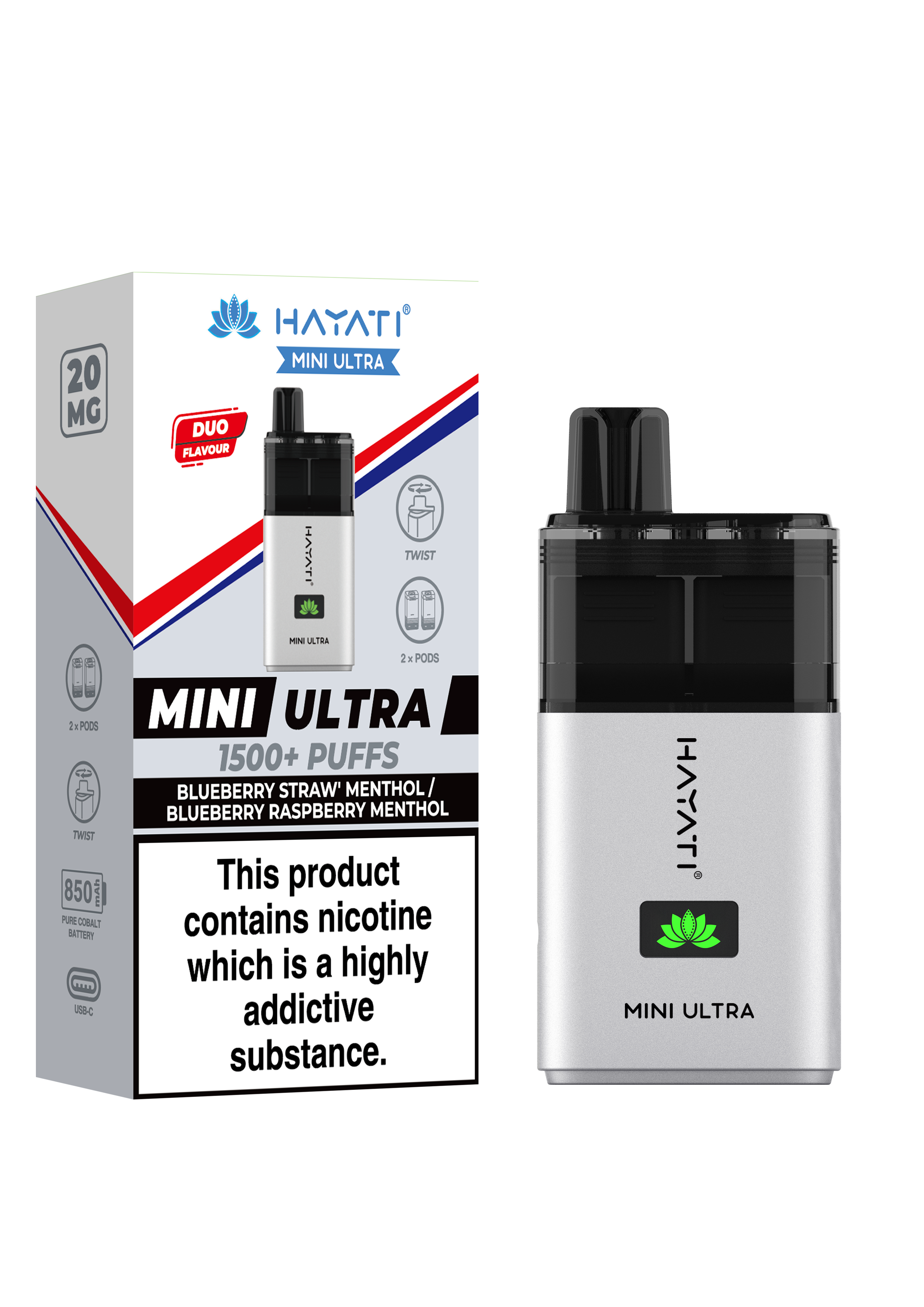 Hayati Pro Mini Ultra 1500 Puffs Disposable Vape