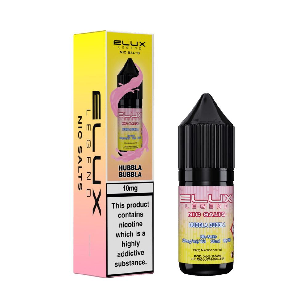 Elux Legend Nic Salt E-Liquid 10ml Hubbla Bubbla
