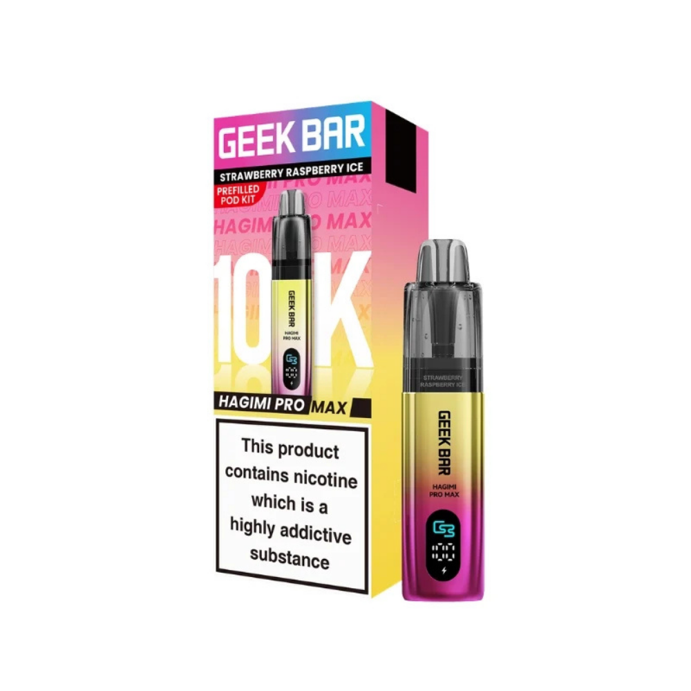 Geek Bar Hagimi Pro Max 10K Prefilled Pod Kit Strawberry Raspberry Ice