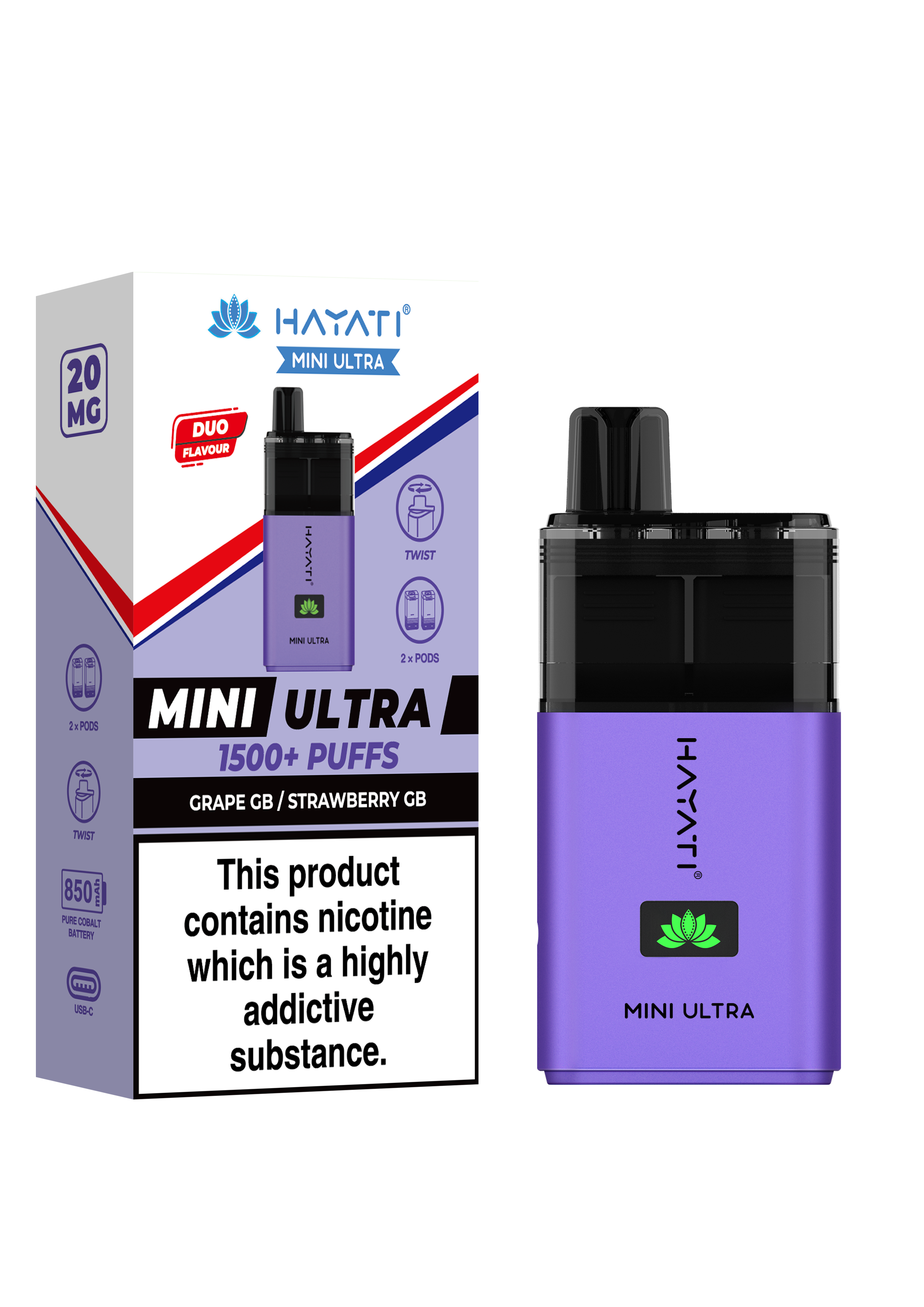 Hayati Pro Mini Ultra 1500 Puffs Disposable Vape