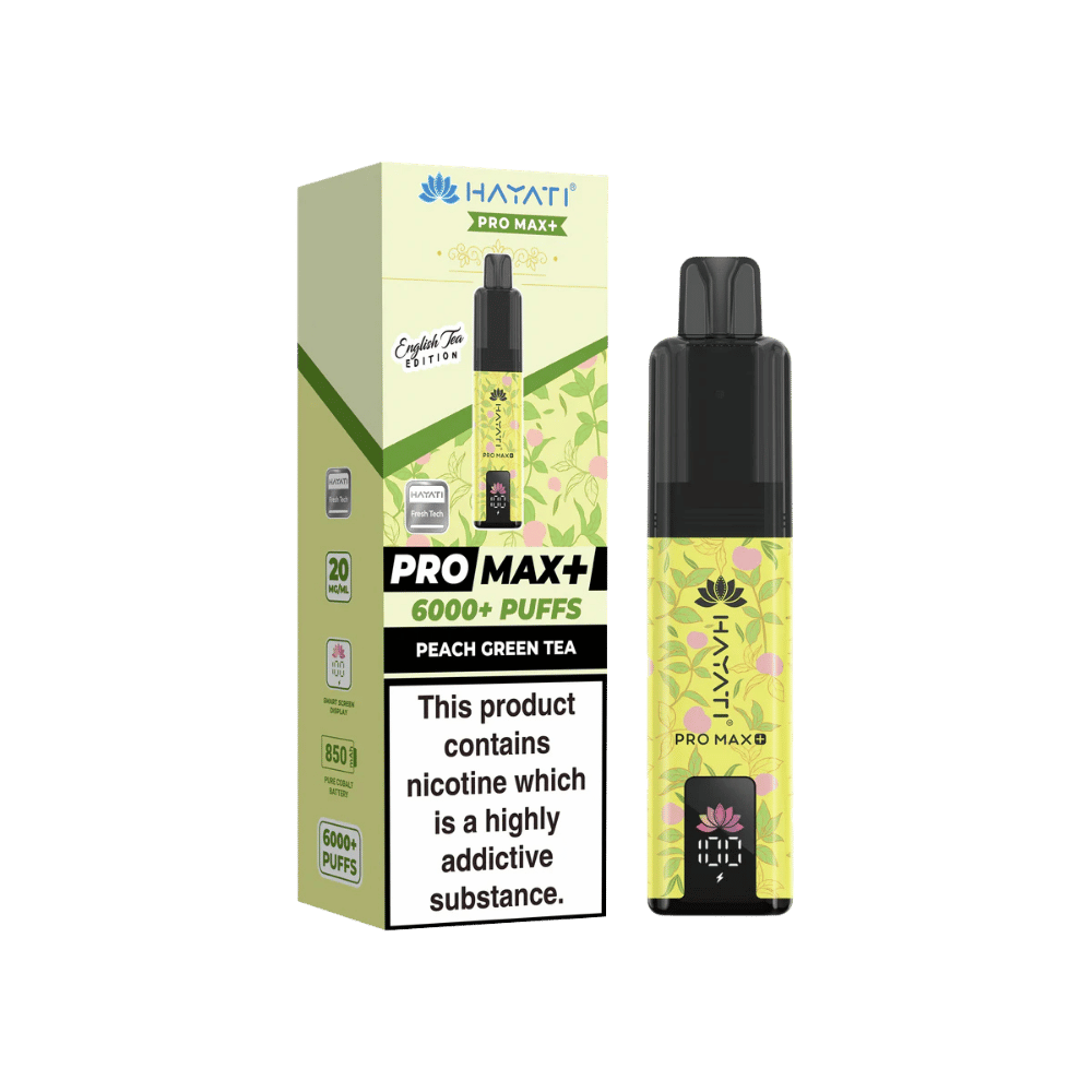 Hayati Pro Max Plus 6000 Puffs Peach Green Tea