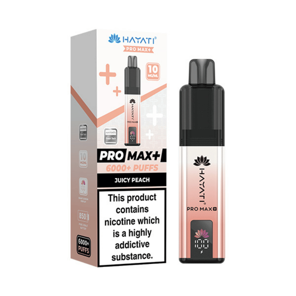 Hayati Pro Max Plus 6000 Puffs 10mg Juicy Peach