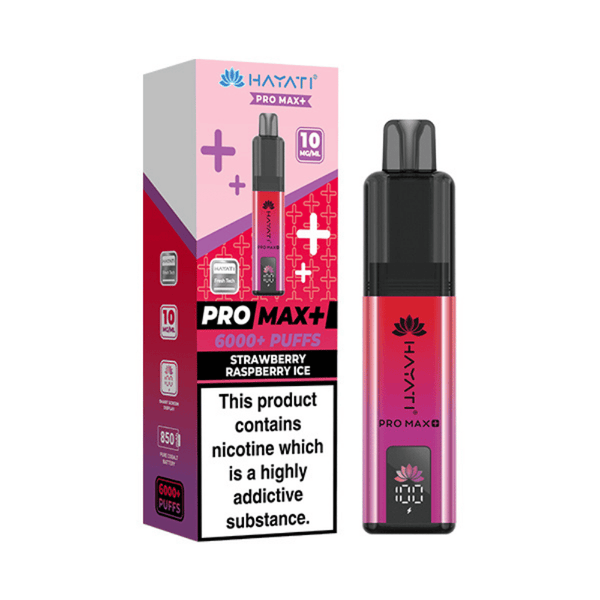 Hayati Pro Max Plus 6000 Puffs 10mg Strawberry Raspberry Ice