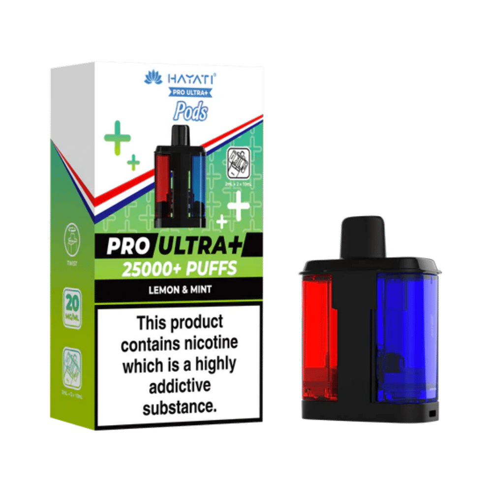 Hayati Pro Ultra Plus 25k Prefilled Pods Lemon & Mint