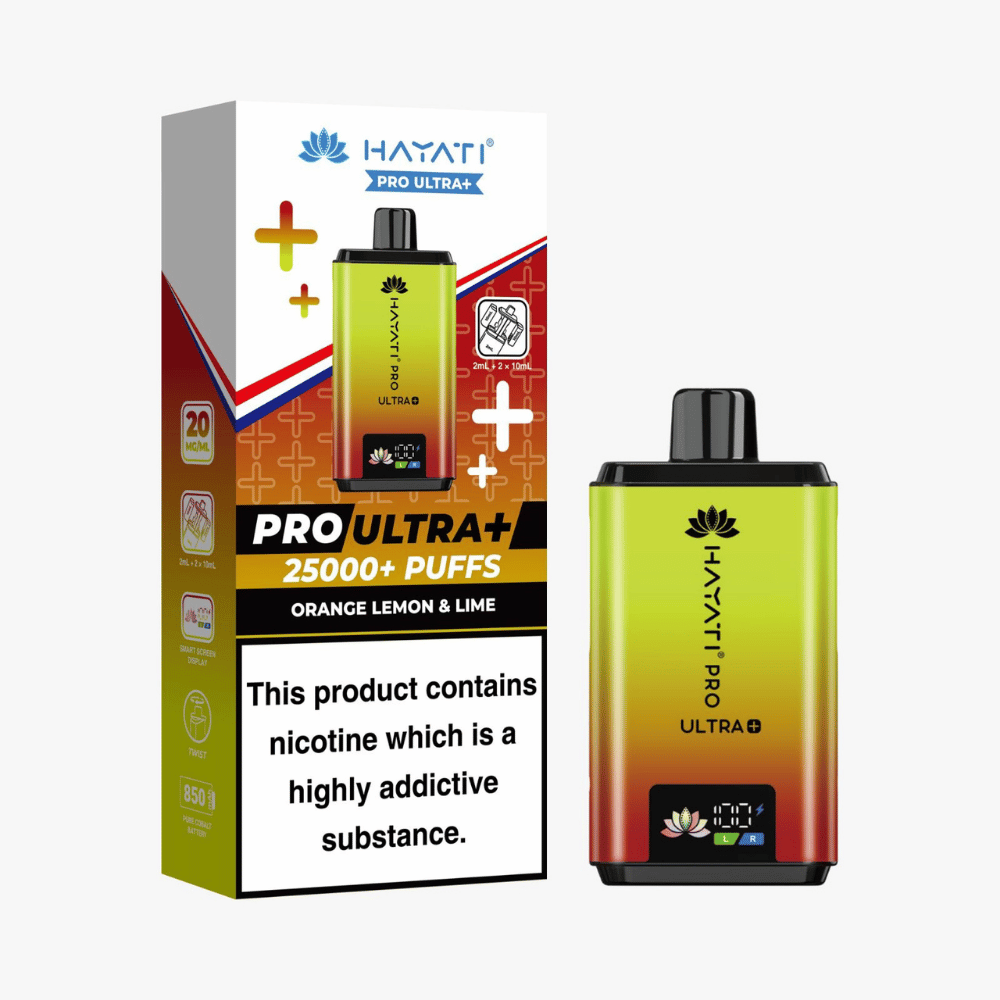 Hayati Pro Ultra Plus 25k Puffs Vape Kit Orange Lemon & Lime