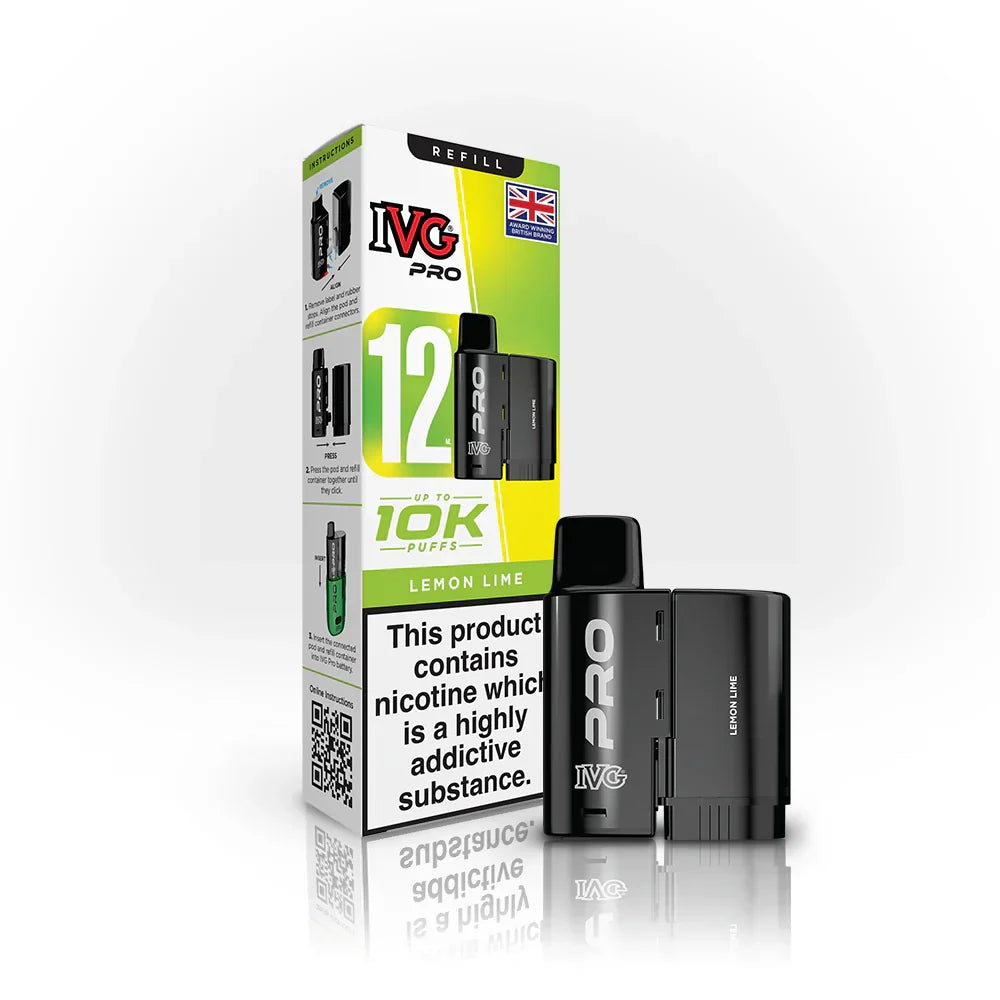 IVG Pro Zero Nicotine Lemon Lime Refill