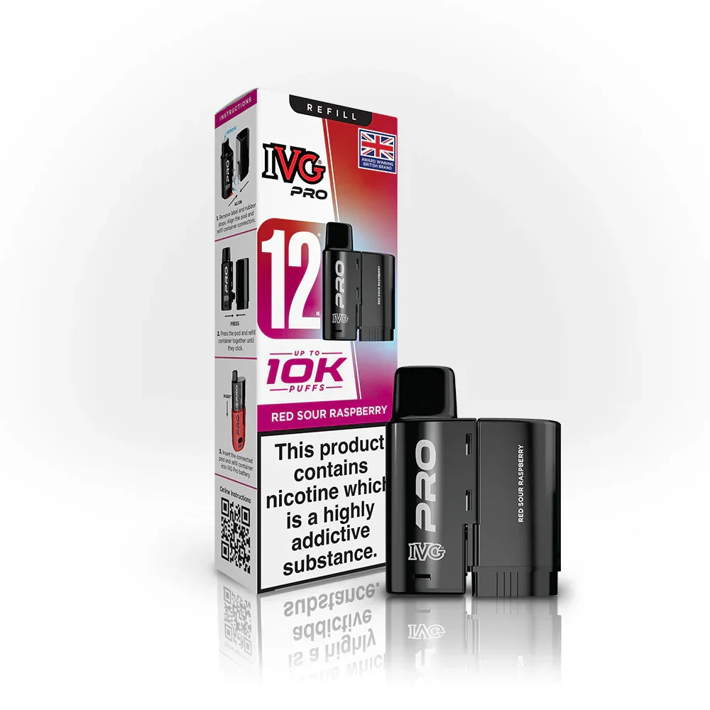 IVG Pro Zero Nicotine Refill Red Sour Raspberry