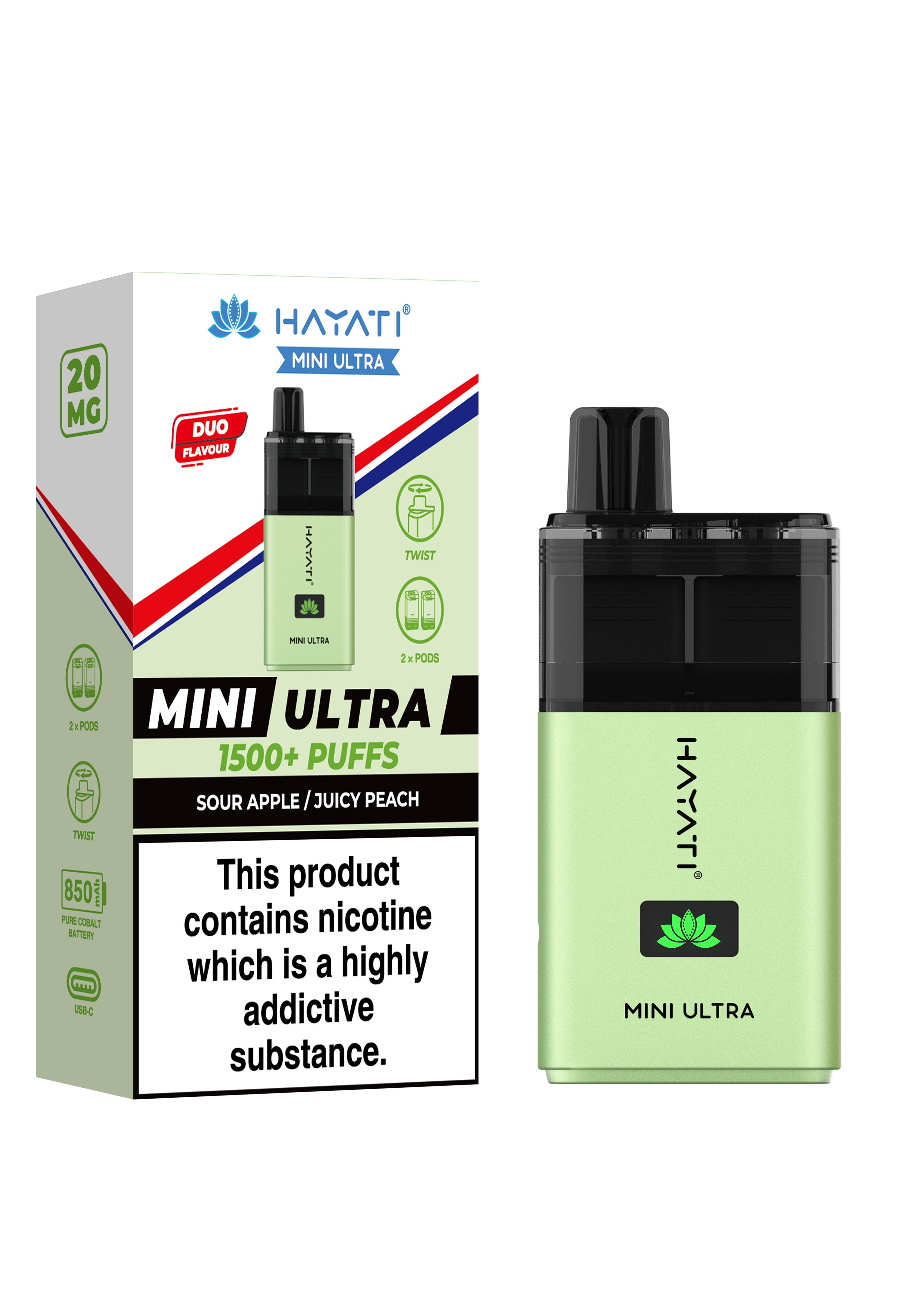 Hayati Pro Mini Ultra 1500 Puffs Disposable Vape