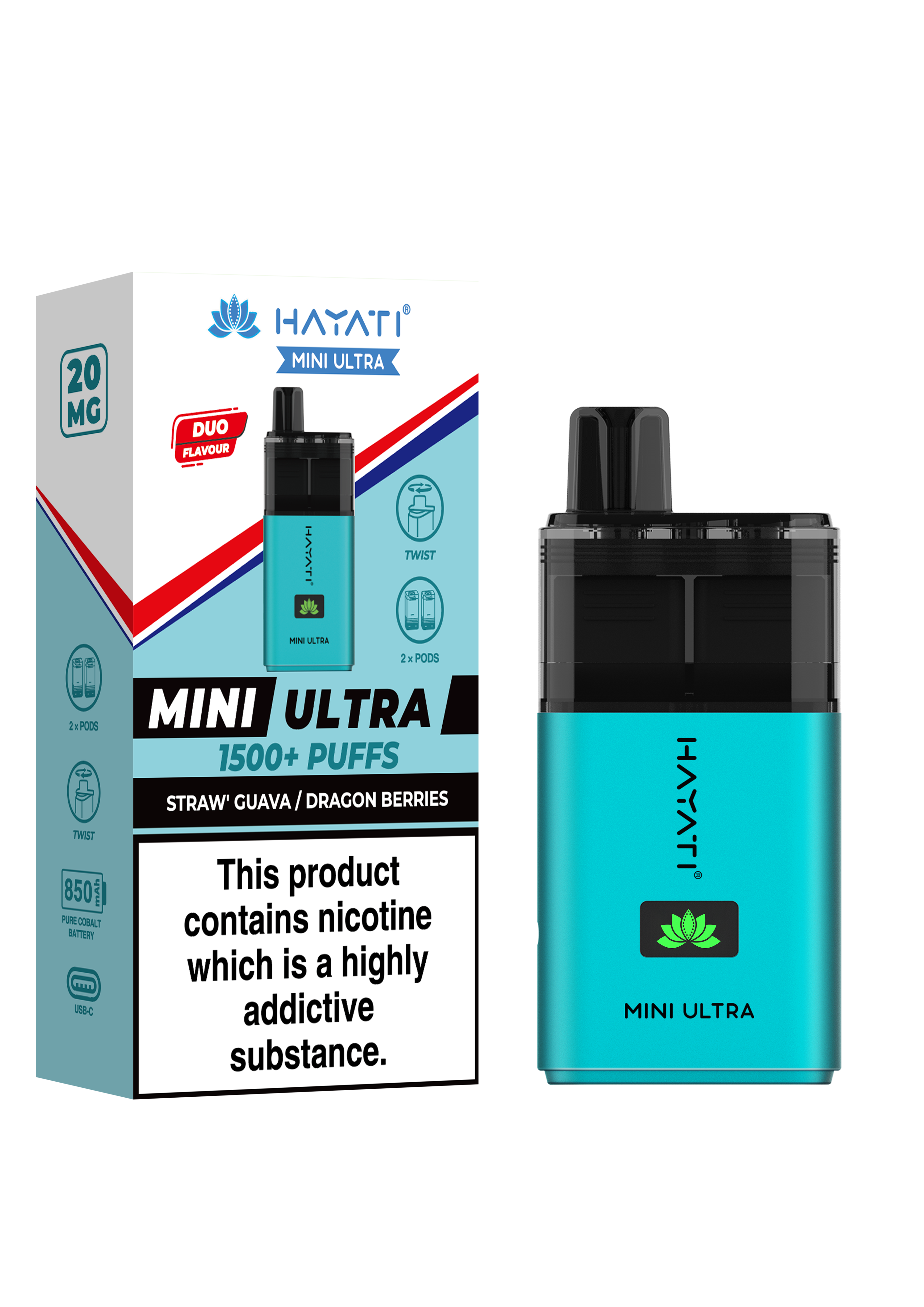 Hayati Pro Mini Ultra 1500 Puffs Disposable Vape