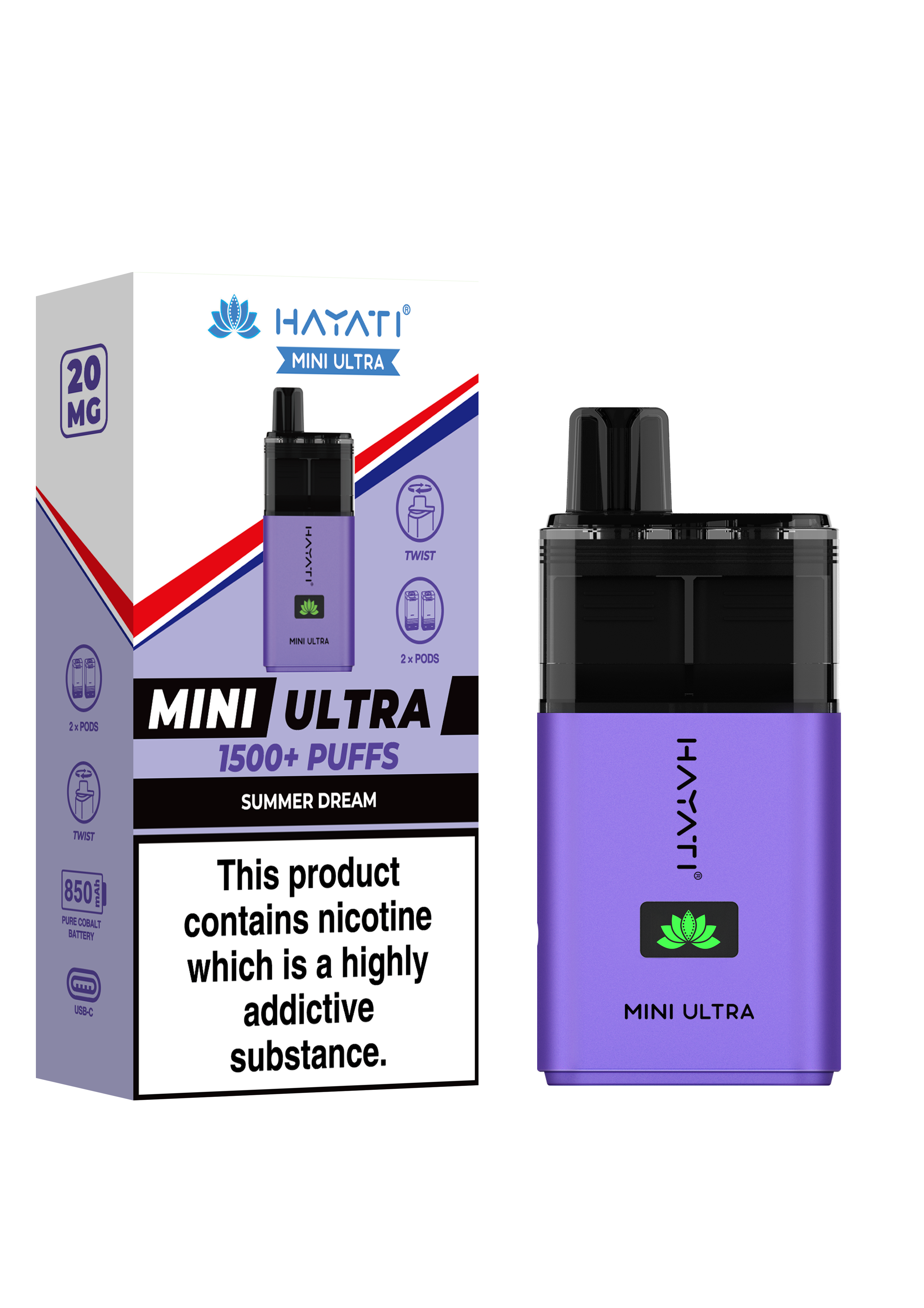 Hayati Pro Mini Ultra 1500 Puffs Disposable Vape