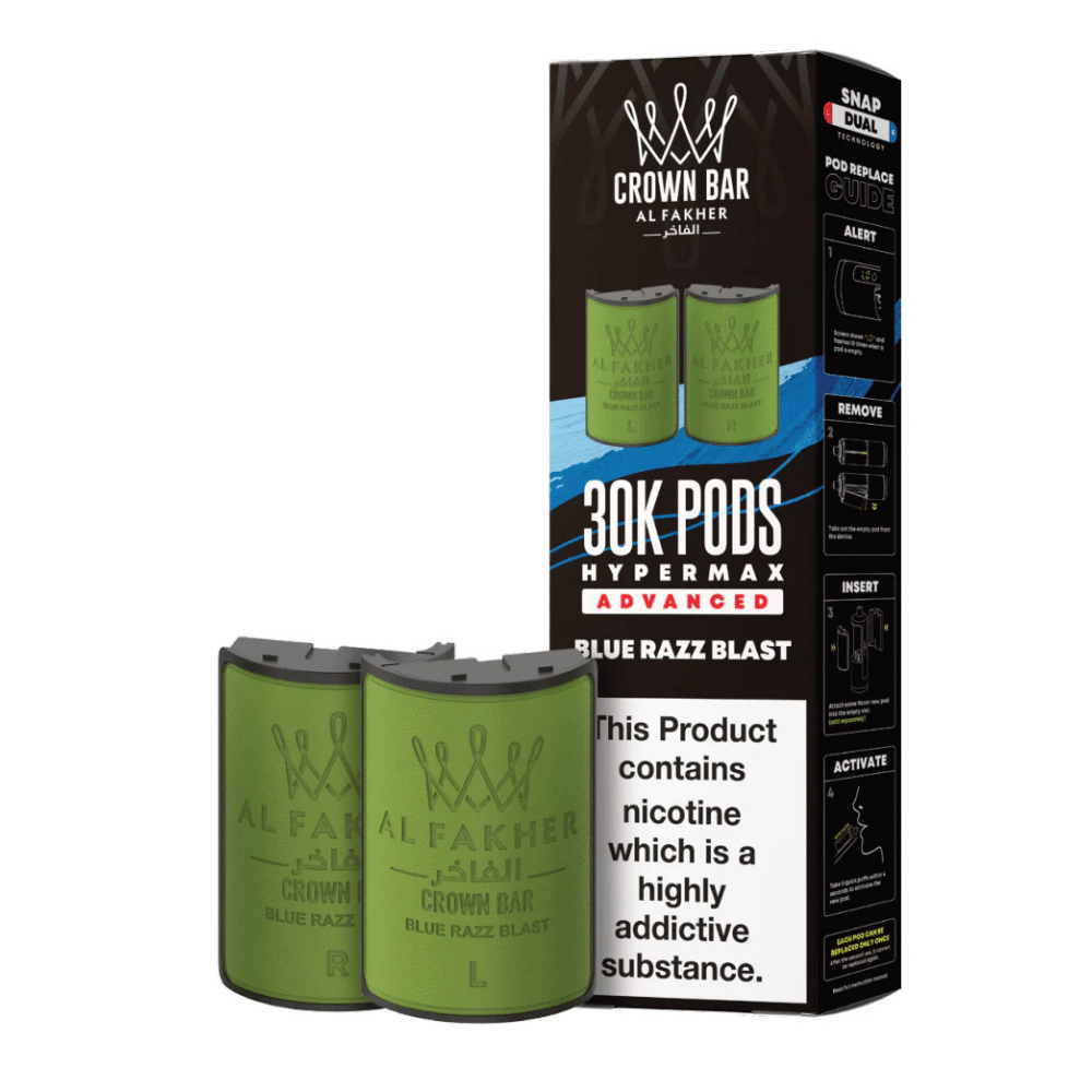 Al Fakher 30k Hypermax Prefilled Pods Blue Razz Blast - EUK
