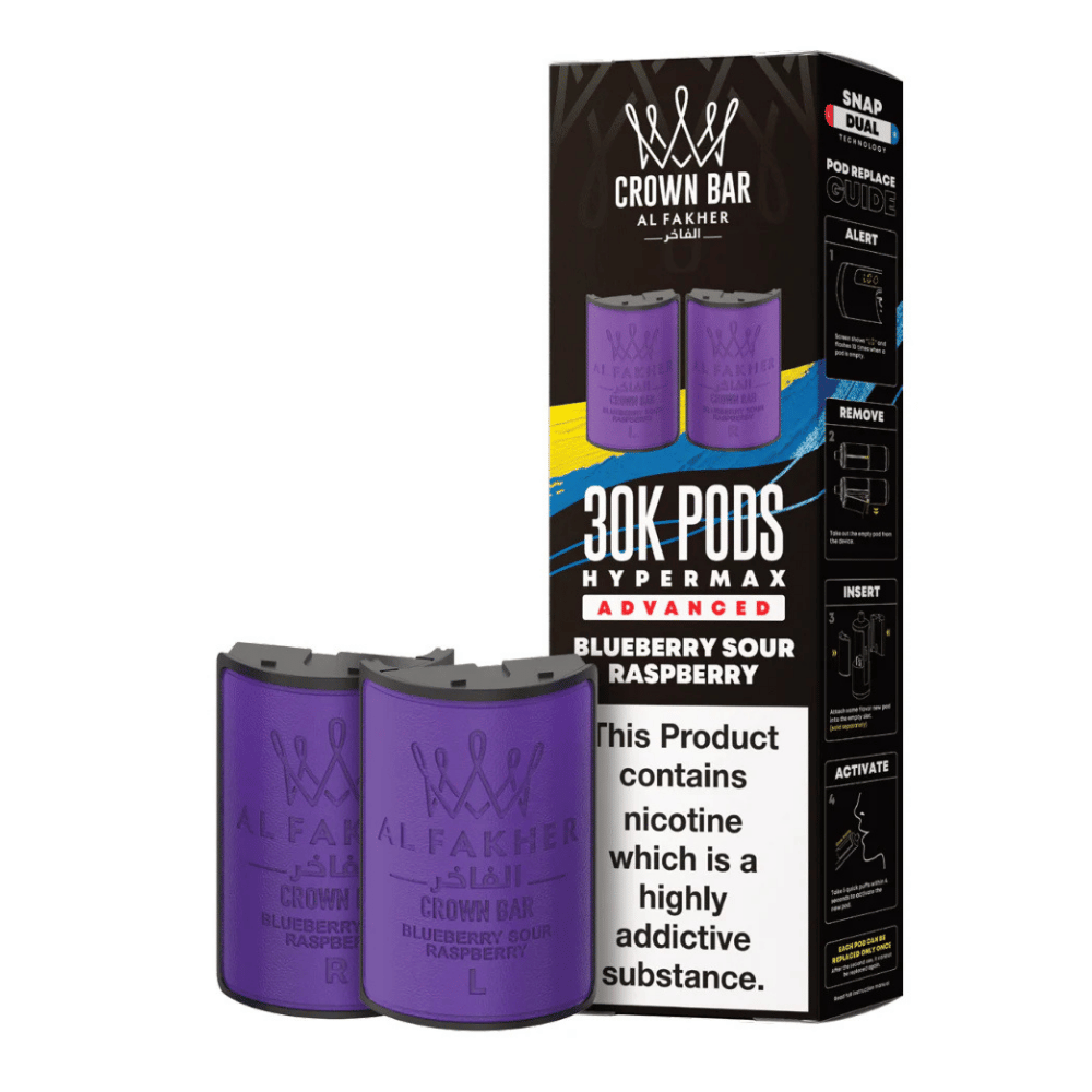 Al Fakher 30k Hypermax Prefilled Pods Blueberry Sour Raspberry - EUK