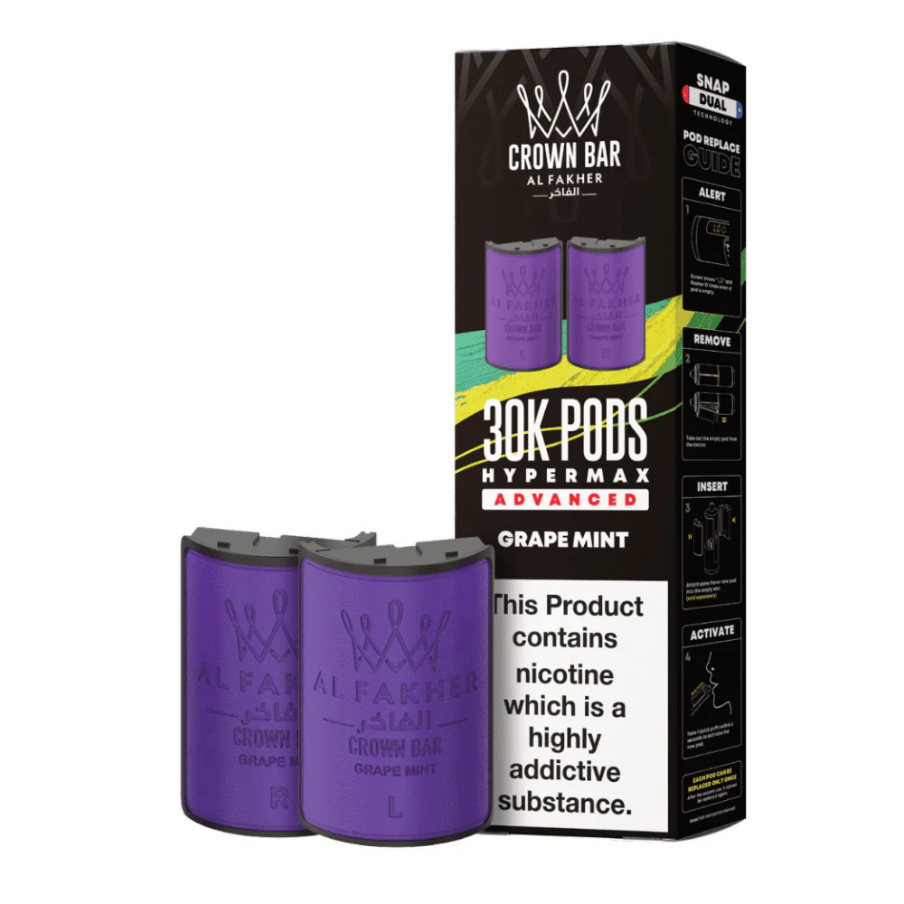 Al Fakher 30k Hypermax Prefilled Pods Grape Mint - EUK