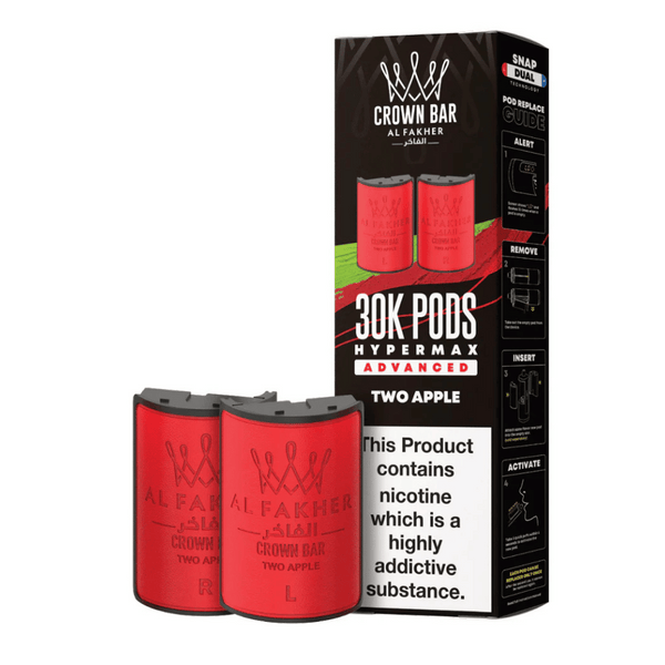 Al Fakher 30k Hypermax Prefilled Pods Two Apple