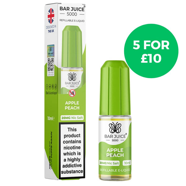 Apple Peach Nic Salt E-Liquid by Bar Juice 5000