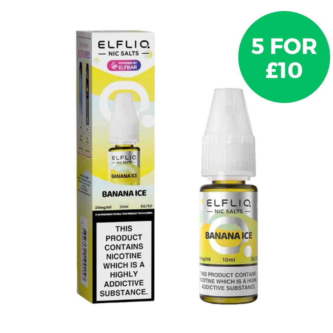 Banana Ice Elf Bar Elfliq Nic Salt E - Liquid - EUK